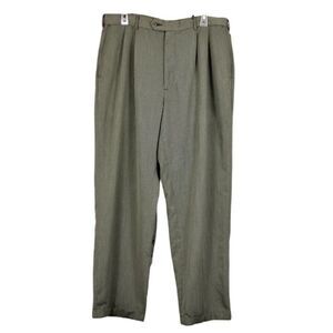 Michael Austin Pants Vintage 90s Pleated Front Cuffed Hem Button Pockets 38X32